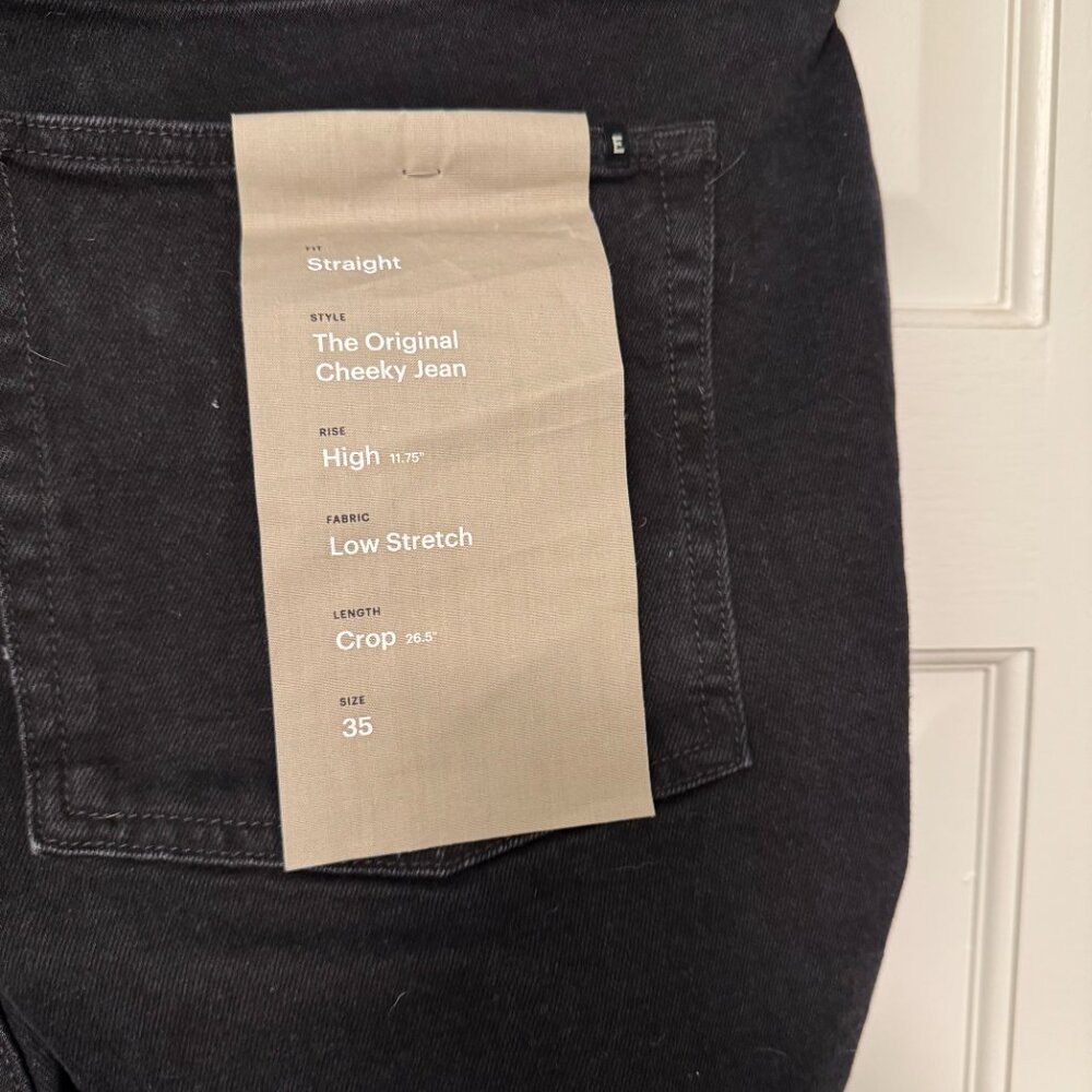 The Original Cheeky Jean by Everlane. Size 35. Highrise. Black - Picture 3 of 4